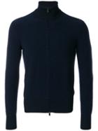 Giorgio Armani - Zipped Cardigan - Men - Polyamide/cashmere/virgin Wool - 52, Blue, Polyamide/cashmere/virgin Wool