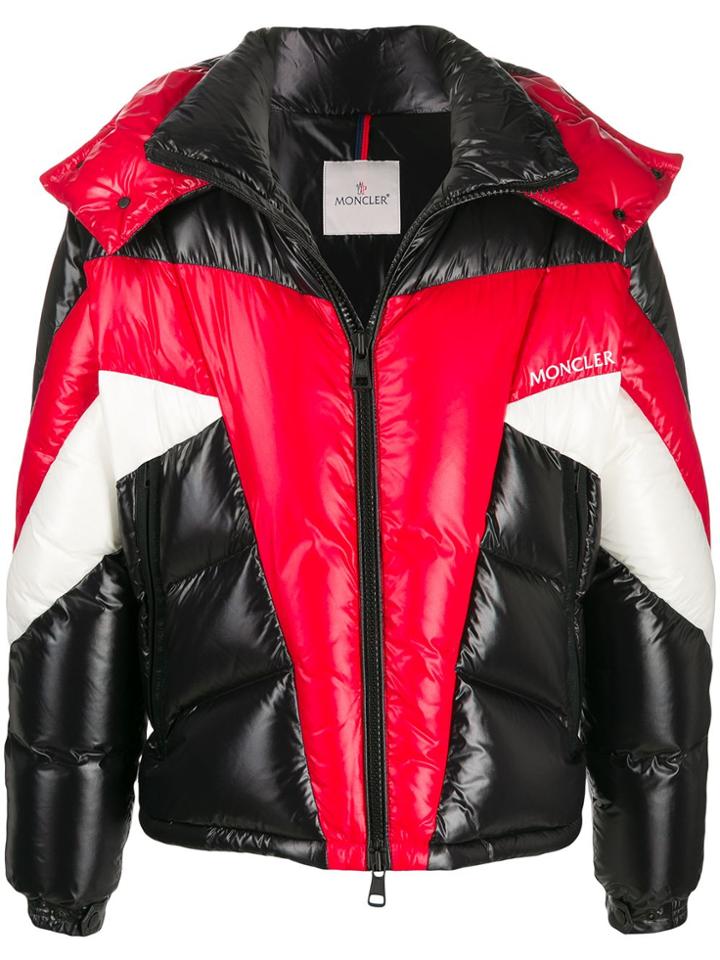 Moncler Colour Block Puffer Jacket - Black