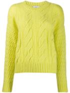 Closed Cable Knit Jumper - Yellow