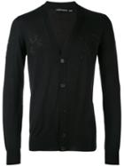 V-neck Cardigan - Men - Silk/wool - L, Black, Silk/wool, Alexander Mcqueen