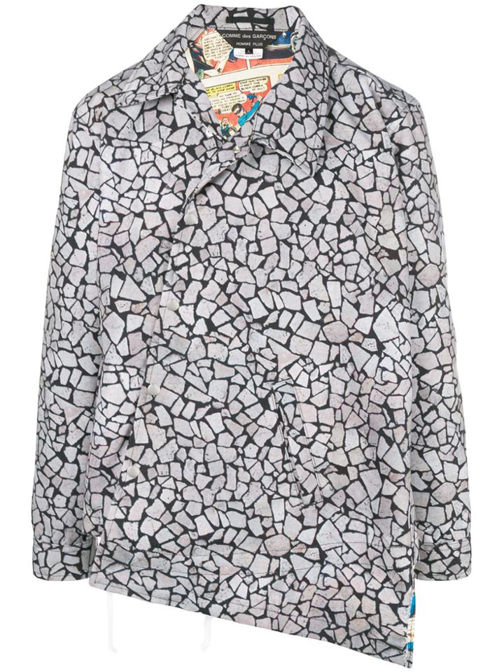 Comme Des Garçons Homme Plus Asymmetric Shirt Jacket - Grey