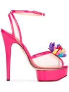 Charlotte Olympia Pomeline Sandals - Pink & Purple