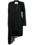 Sonia Rykiel Fringed Single-breasted Coat - Black
