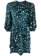 Alexandre Vauthier Leopard Print Mini Dress - Blue