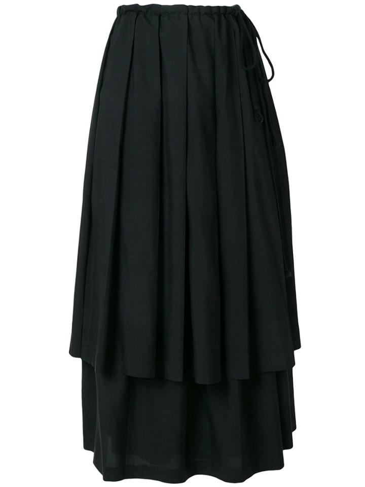Yohji Yamamoto Vintage Double-layered Full Skirt - Nude & Neutrals