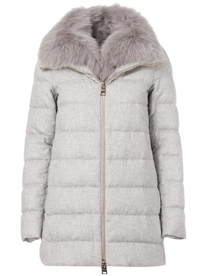 Herno Fur Trimmed Padded Jacket - Grey