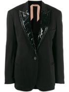 Nº21 Vinyl Lapels Blazer - Black