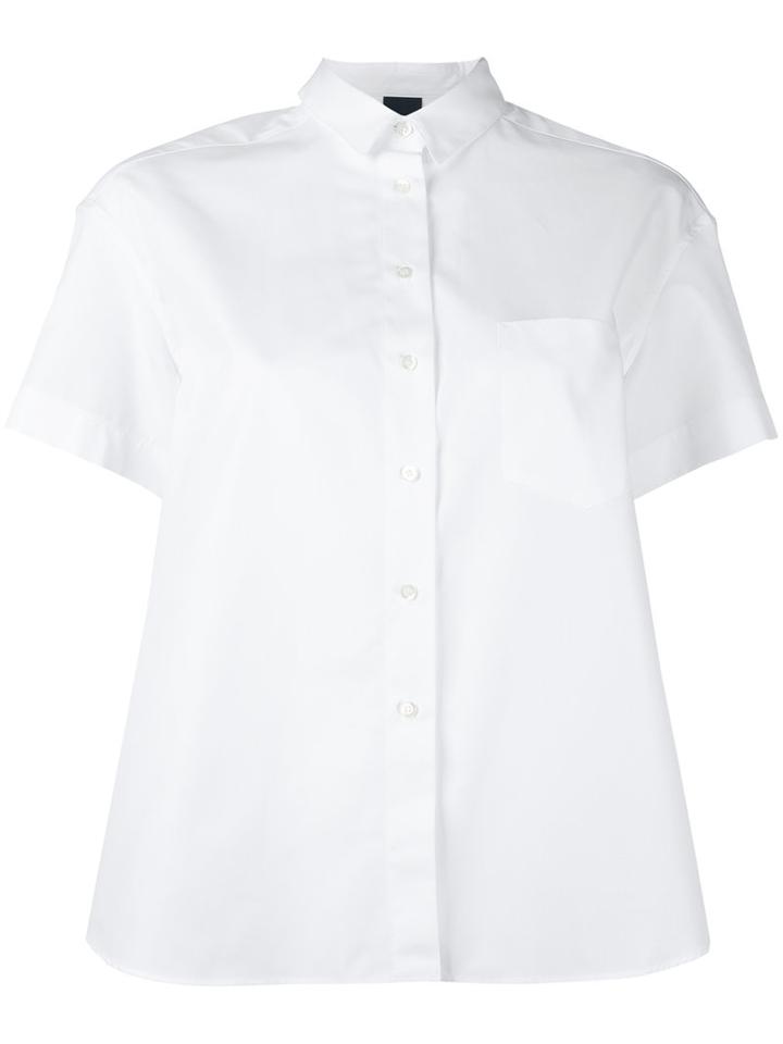 Aspesi Classic Short-sleeved Shirt, Women's, Size: 44, White, Cotton