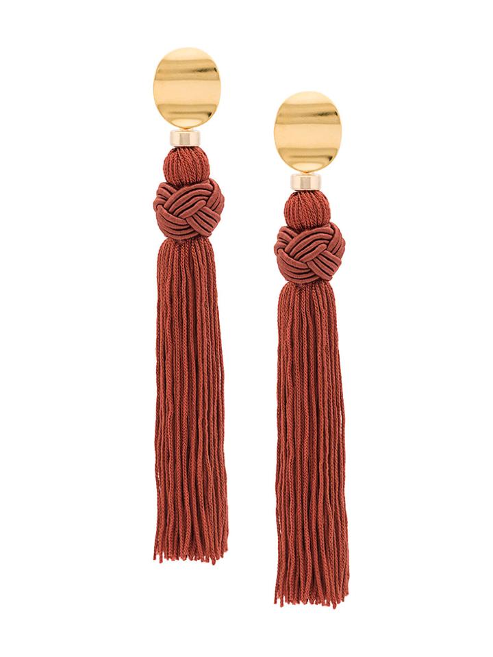 Lizzie Fortunato Jewels Sienna Luxe Tassel Earrings - Brown