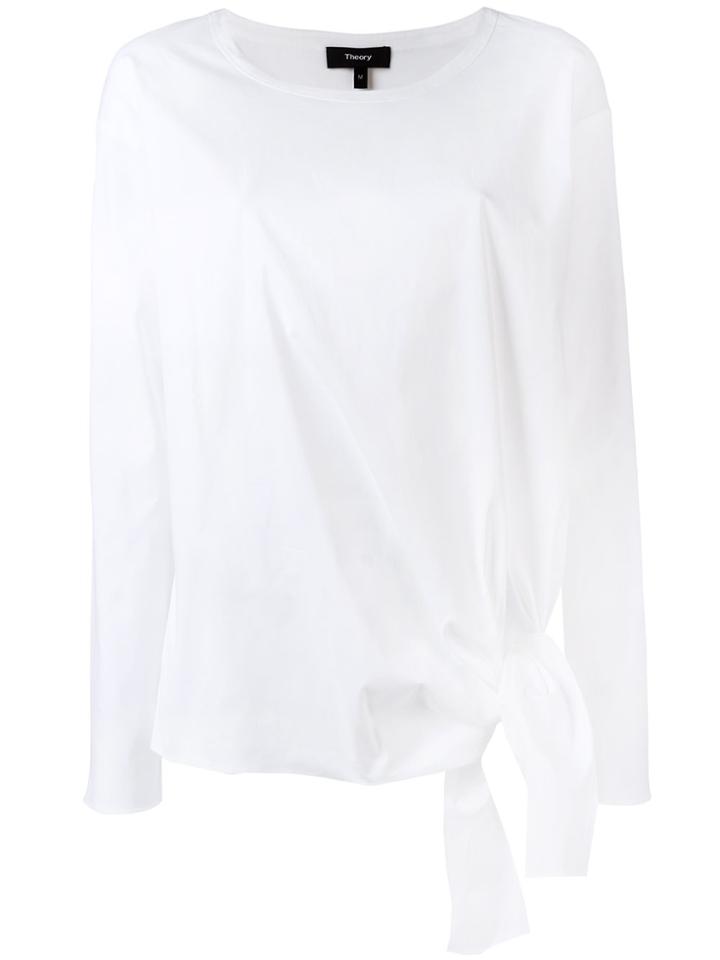 Theory Knot Hem Top - White
