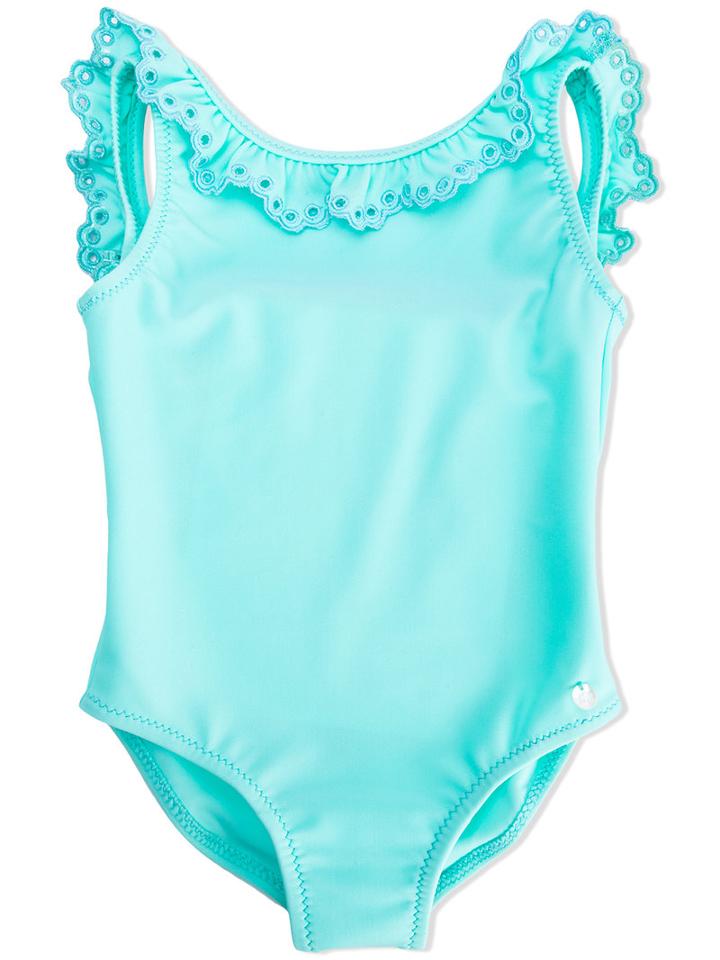 Ruffled Swimsuit - Kids - Polyamide/spandex/elastane - 36 Mth, Green, Tartine Et Chocolat