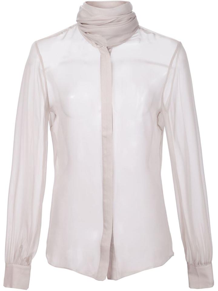 Thomas Wylde Bow Collar 'catmint' Blouse