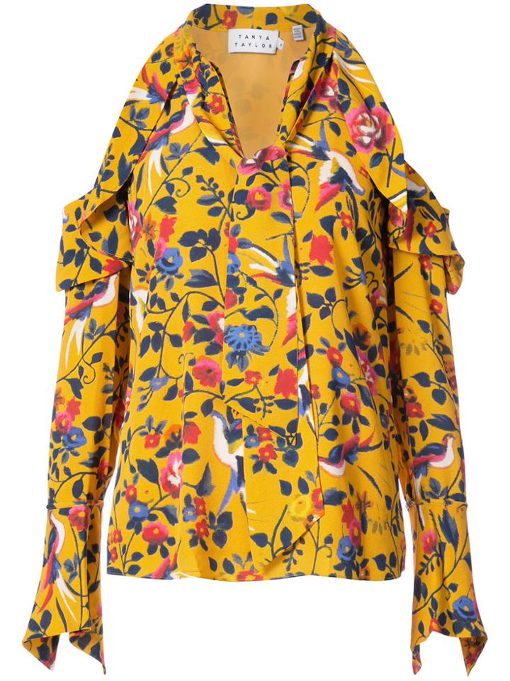 Tanya Taylor Floral Adriene Blouse - Yellow & Orange