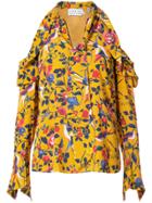 Tanya Taylor Floral Adriene Blouse - Yellow & Orange