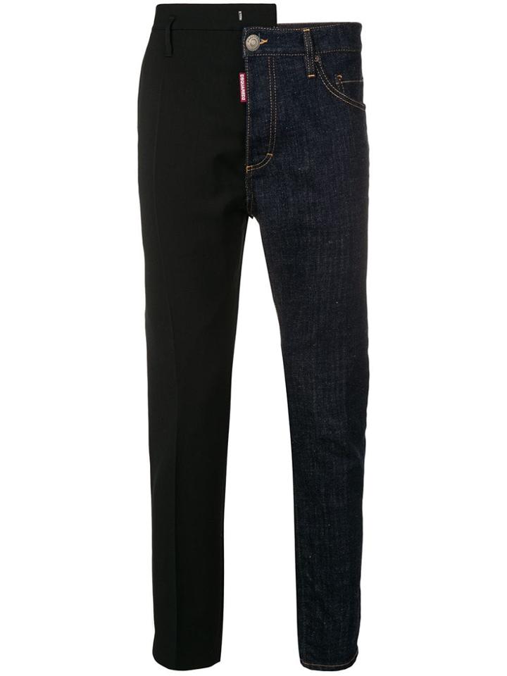 Dsquared2 Contrast Panels Jeans - Blue