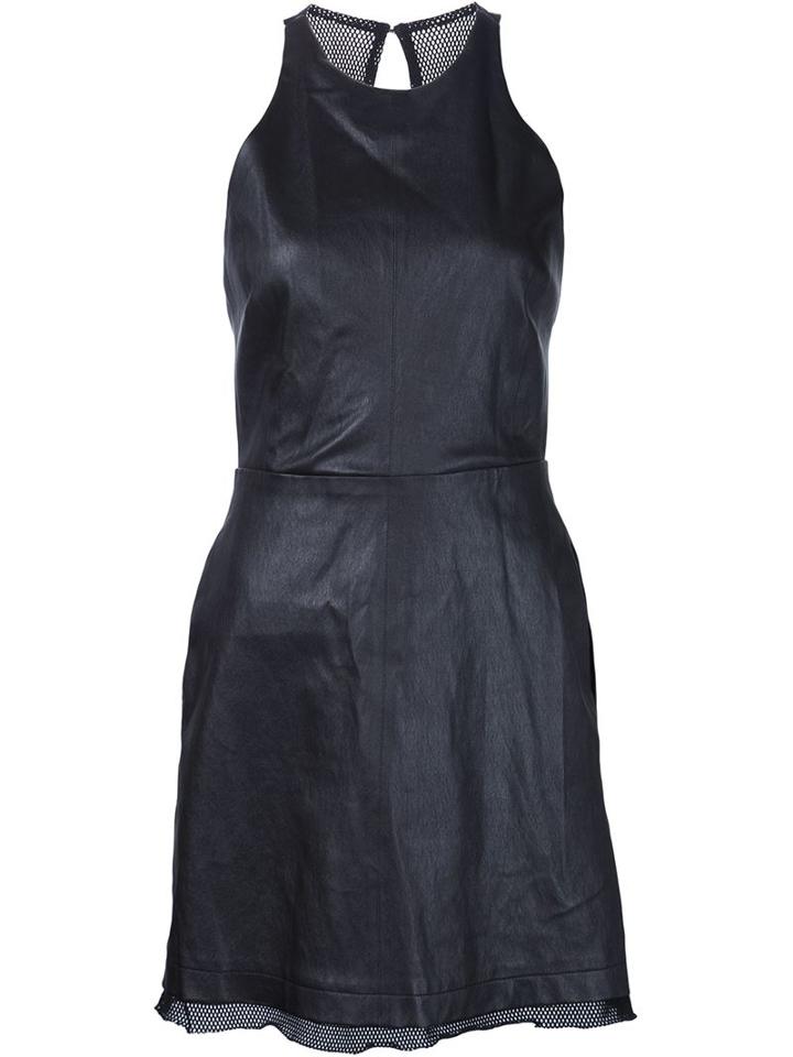Rta Leather Mini Dress