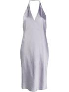 T By Alexander Wang Halter Neck Slip Dress - Purple