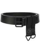 Dsquared2 Drape Detail Belt, Men's, Size: 95, Black, Cotton/leather