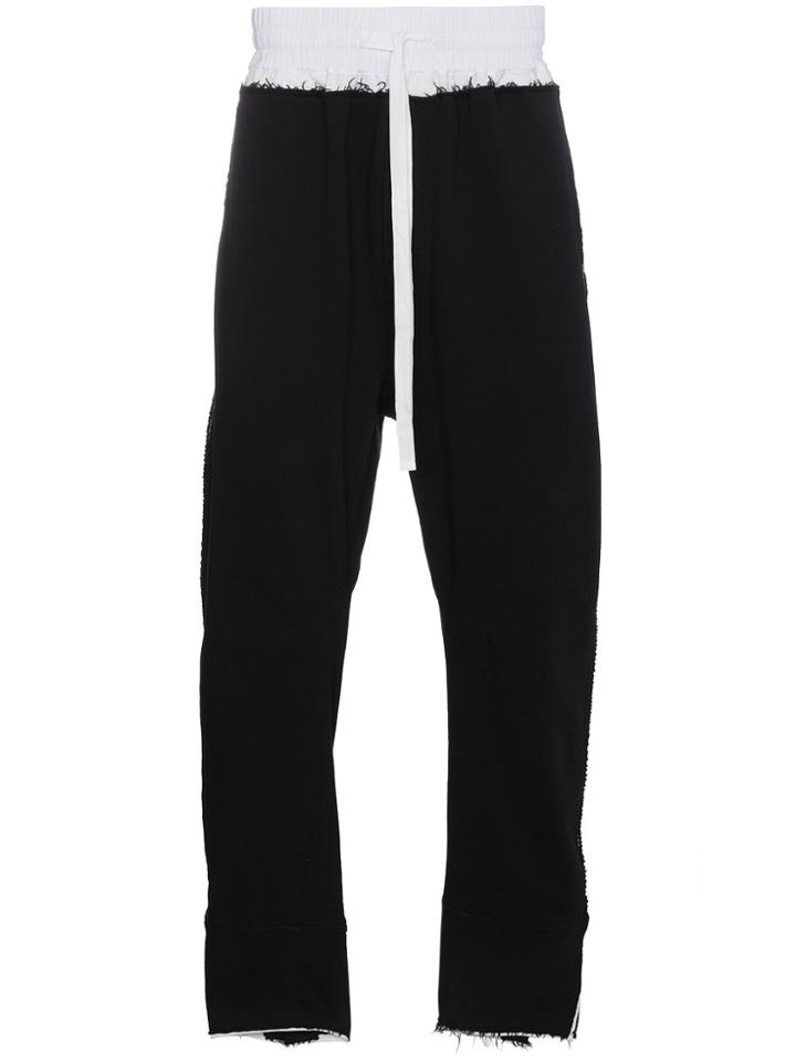 Haider Ackermann White Stripe Sweatpants - Black