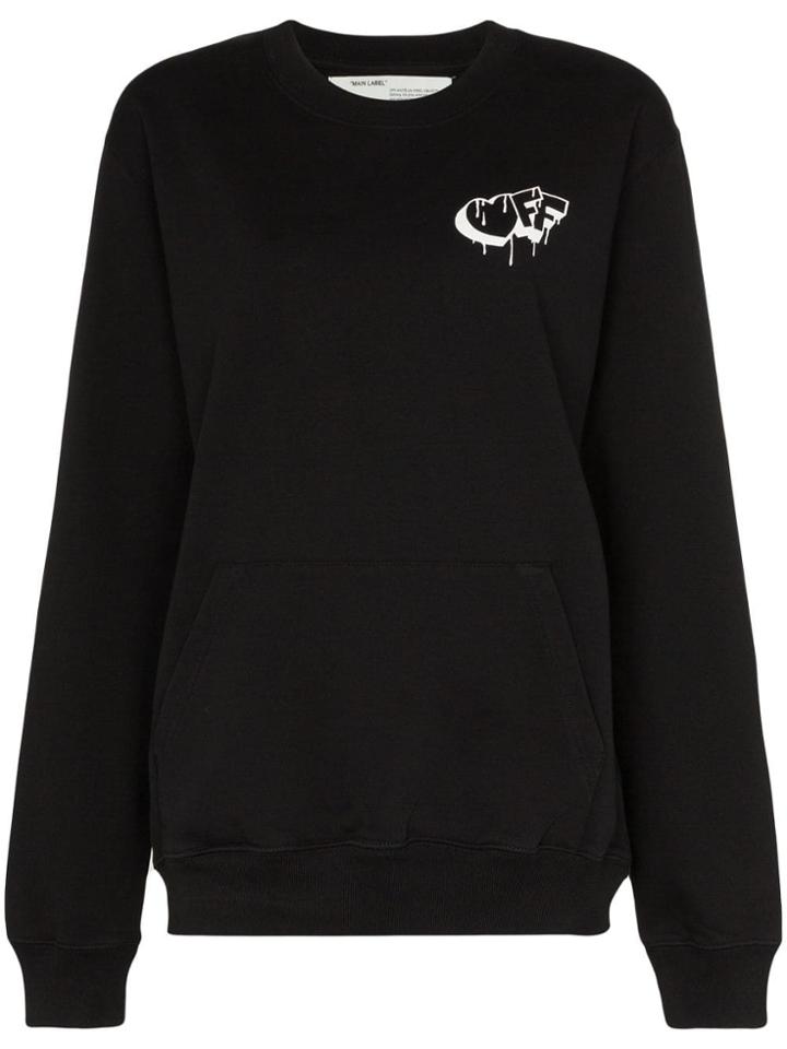 Off-white Graffiti Logo Sweatshirt - Black