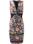 Roberto Cavalli Floral Print Fitted Dress, Women's, Size: 44, Polyamide/spandex/elastane/viscose