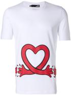 Love Moschino - Love Heart Print T-shirt - Men - Cotton/spandex/elastane - S, White, Cotton/spandex/elastane
