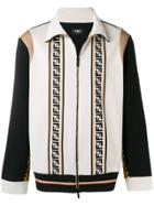 Fendi Panelled Bomber Jacket - White