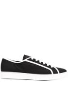 Prada Contrast Detail Sneakers - Black