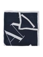 Armani Junior Logo Print Scarf, Boy's, Blue