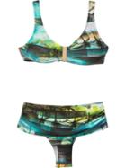 Lygia & Nanny Printed Bikini Set, Women's, Size: 46, Blue, Polyamide