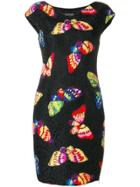 Boutique Moschino Butterfly Print Dress - Black