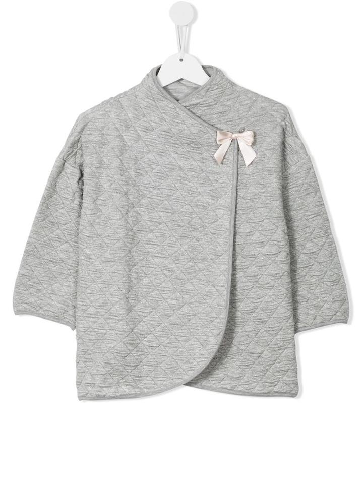 La Perla Kids Quilted Jacket, Girl's, Size: 8 Yrs, Grey