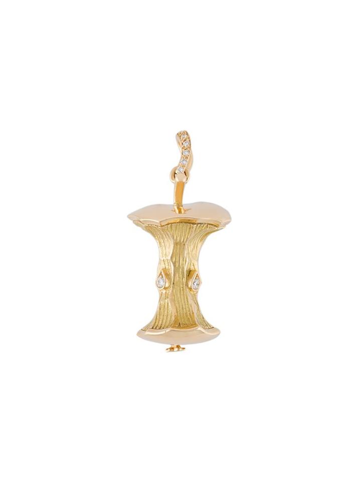 Aurelie Bidermann 'big Apple' Diamond Pendant, Women's, Yellow/orange