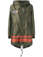 Mr & Mrs Italy - Contrast Panel Coat - Women - Cotton/polyester/glass - Xs, Women's, Green, Cotton/polyester/glass