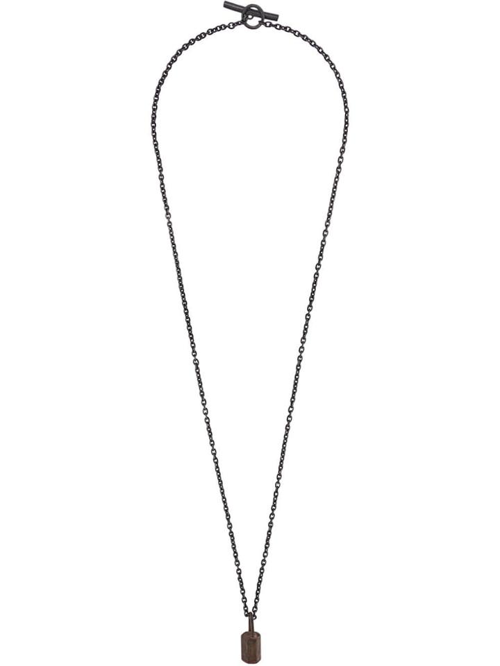 Parts Of Four Faceted Stone Necklace - Black