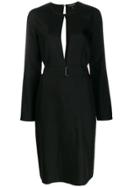 Ann Demeulemeester Key-hole Midi Dress - Black