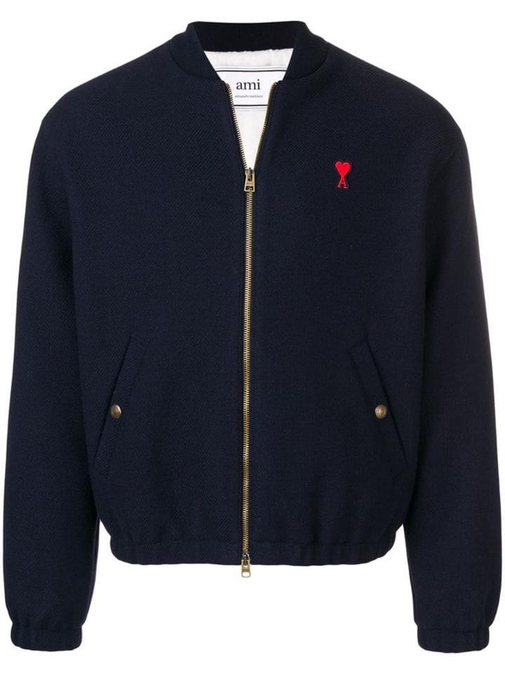 Ami Alexandre Mattiussi Ami De Caur Bomber Jacket - Blue