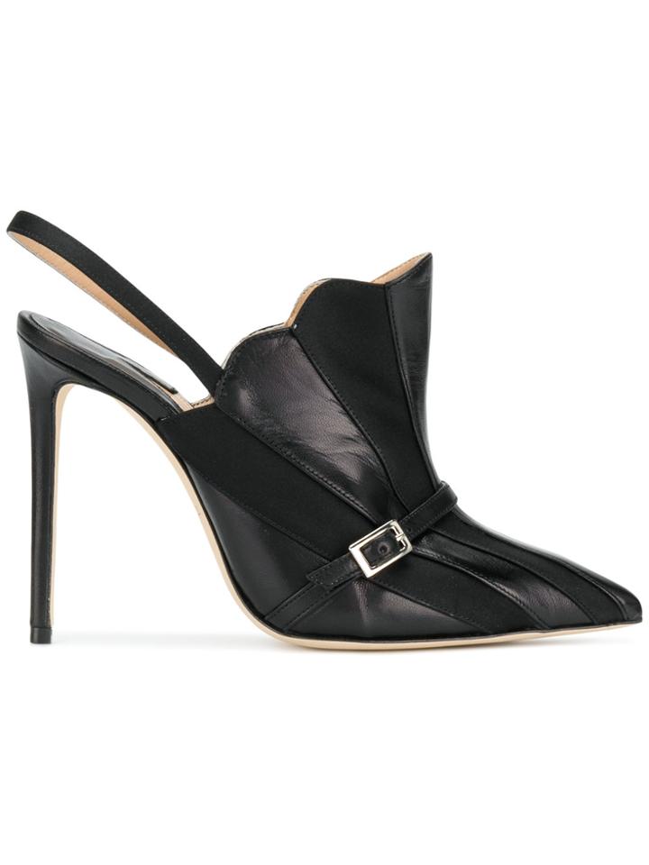 Racine Carree Panelled Pumps - Black