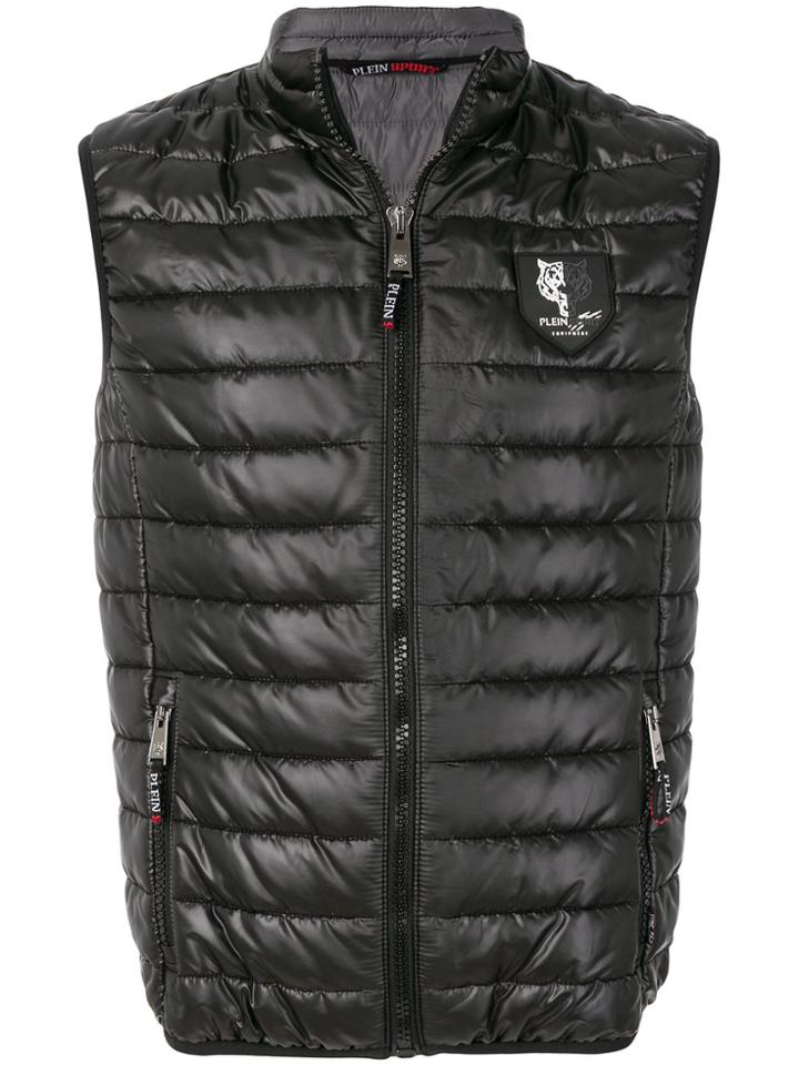 Plein Sport Quilted Gilet - Black