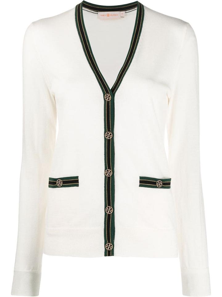 Tory Burch Long Sleeve Cardigan - Neutrals