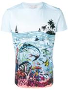 Orlebar Brown Reef Scene Printed T-shirt - Blue