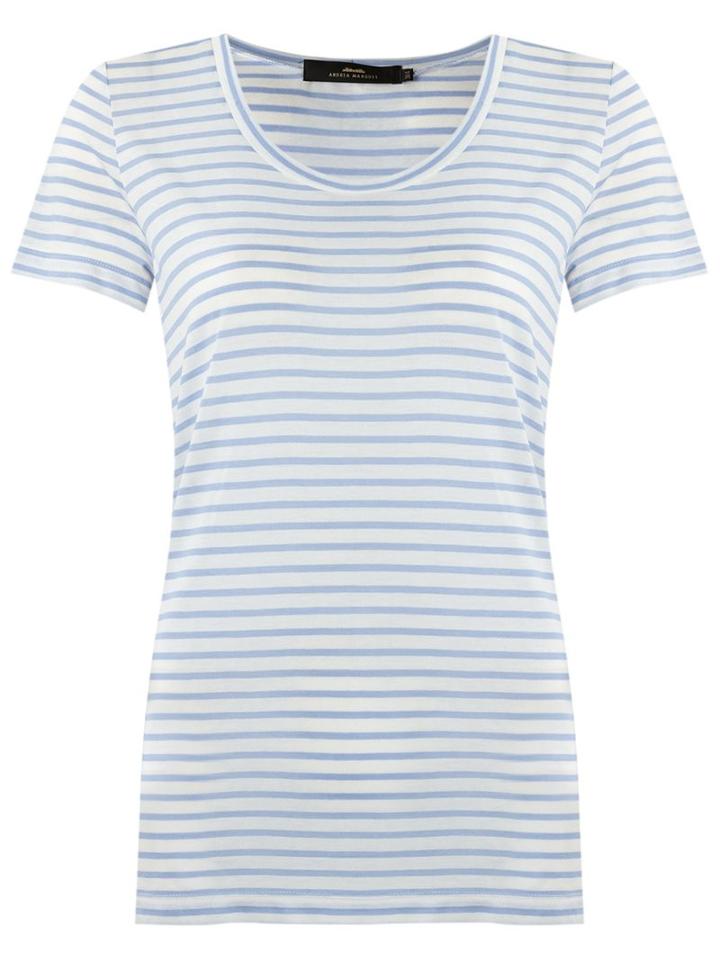 Andrea Marques Striped T-shirt, Women's, Size: 36, White, Cotton