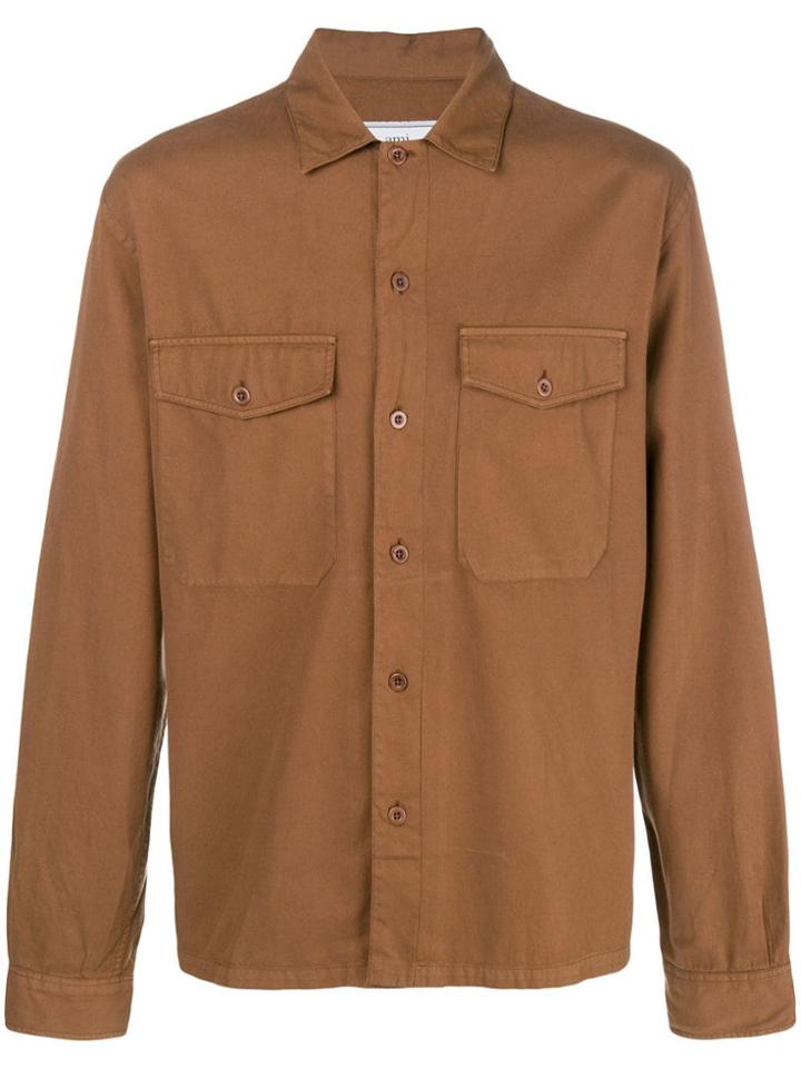 Ami Alexandre Mattiussi Camp Collar Overshirt - Brown