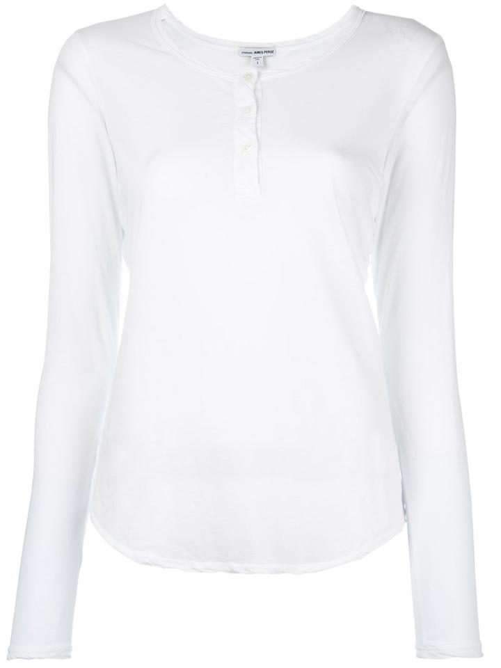 James Perse Henley T-shirt, Women's, Size: Xs, White, Cotton