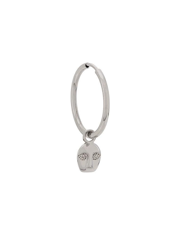 Maria Black Man Ray Earring - Silver