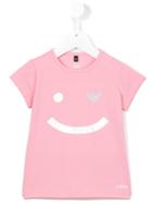 Armani Junior Smiley T-shirt, Girl's, Size: 10 Yrs, Pink/purple