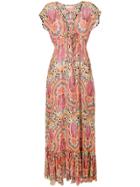 Etro Deep-v Paisley Print Dress - Multicolour