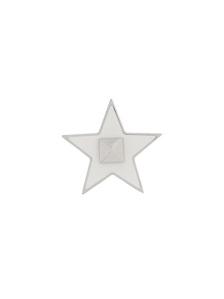 Valentino Studded Star Brooch - White