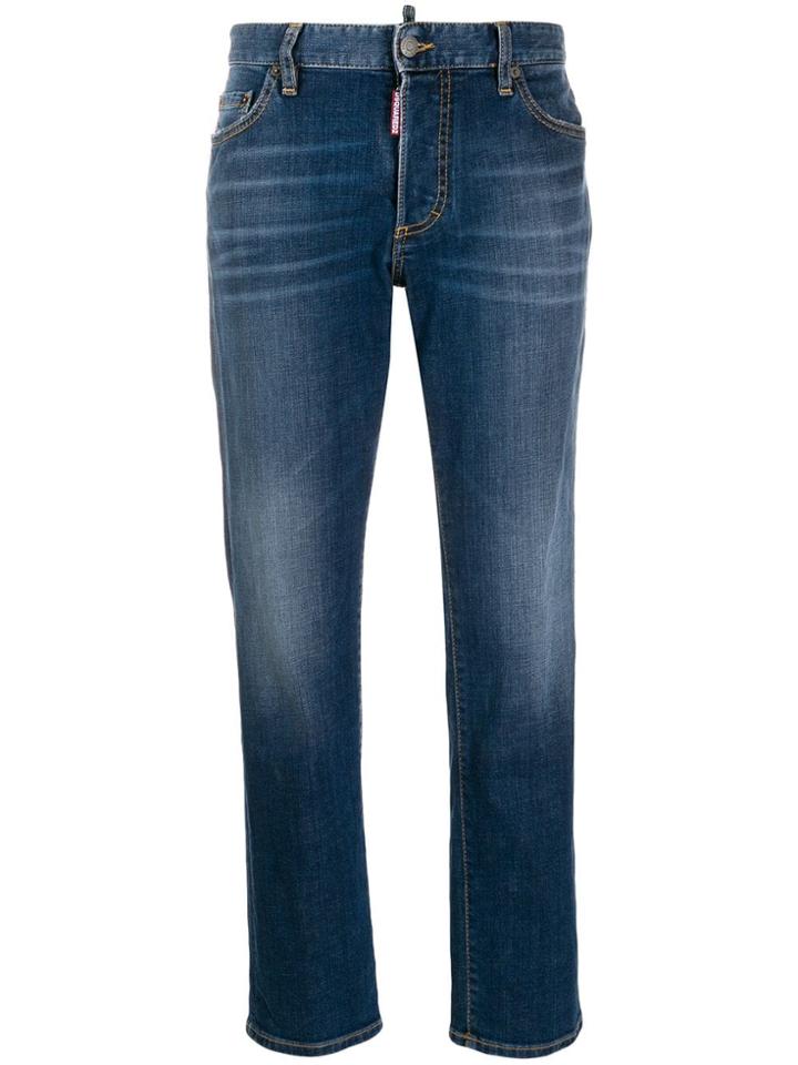 Dsquared2 Washed Cropped Jeans - Blue