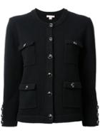 Michael Kors Patch Pocket Cardigan, Women's, Size: Large, Black, Cashmere